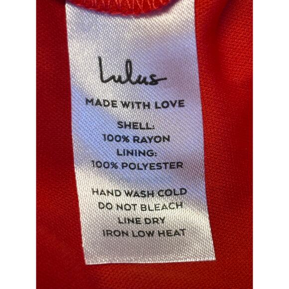 Lulus NWT Garden Explorer Red Floral Mini Dress Red Size XL Rayon Boho Feminine - Picture 6 of 7